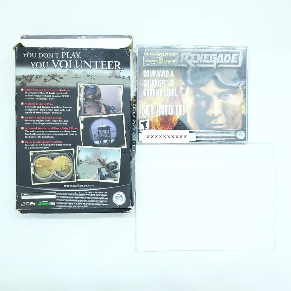 Medal of Honor: Allied Assault (PC CD-ROM, 2002) Video Game Retail Box & Manual